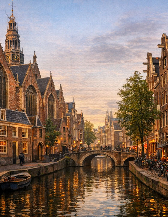 Oudezijds Voorburgwal Canal Amsterdam